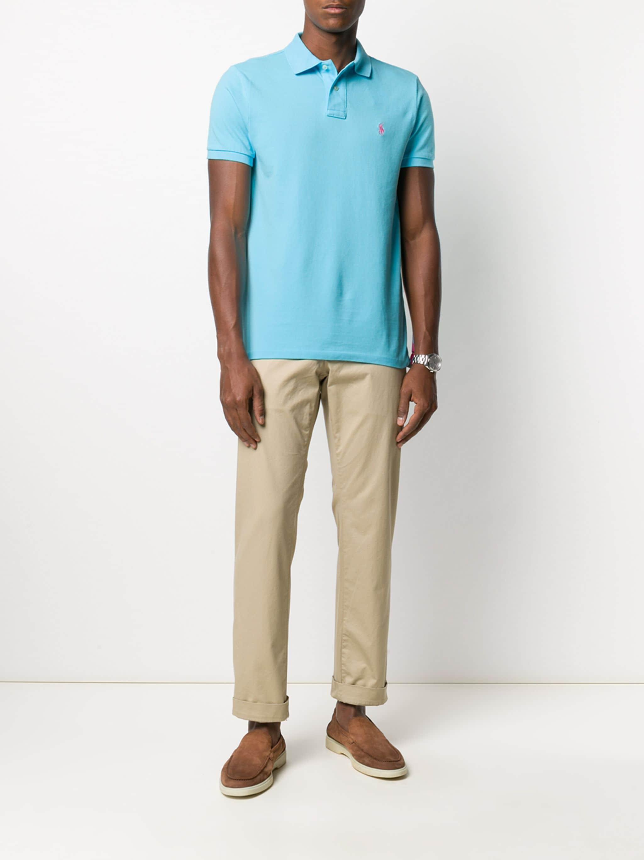 Polo Pony Polo Shirt In Turquoise Nova/c3664 Product Image