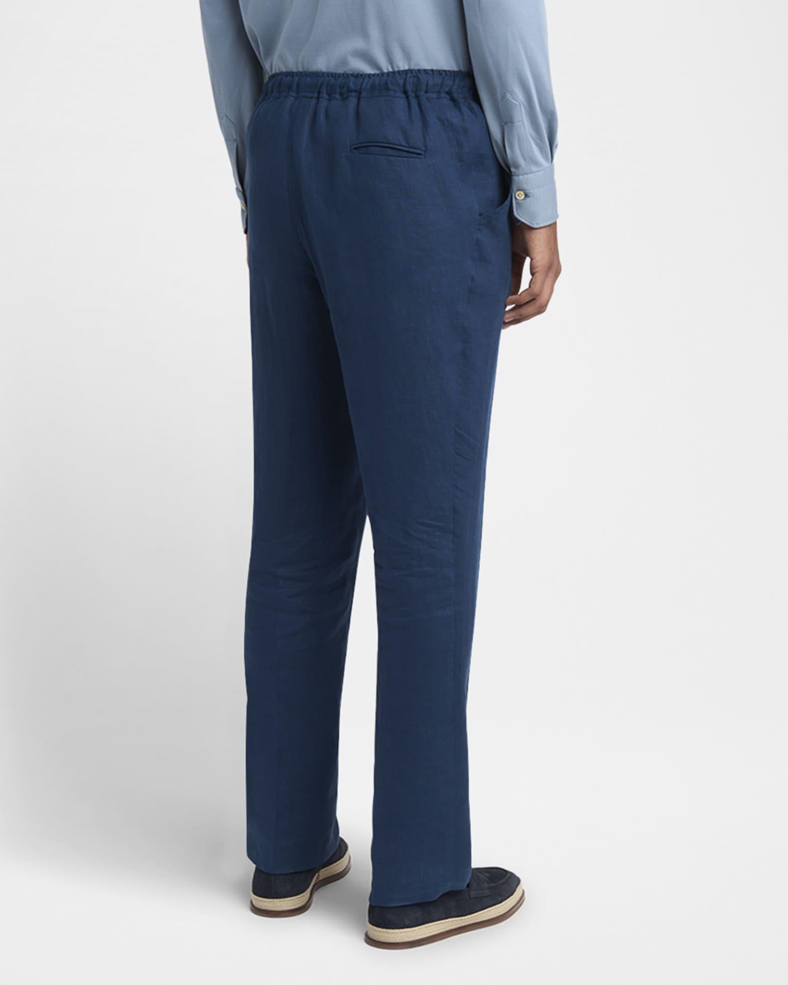Men's Linen Drawstring Flat-Front Pants Product Image