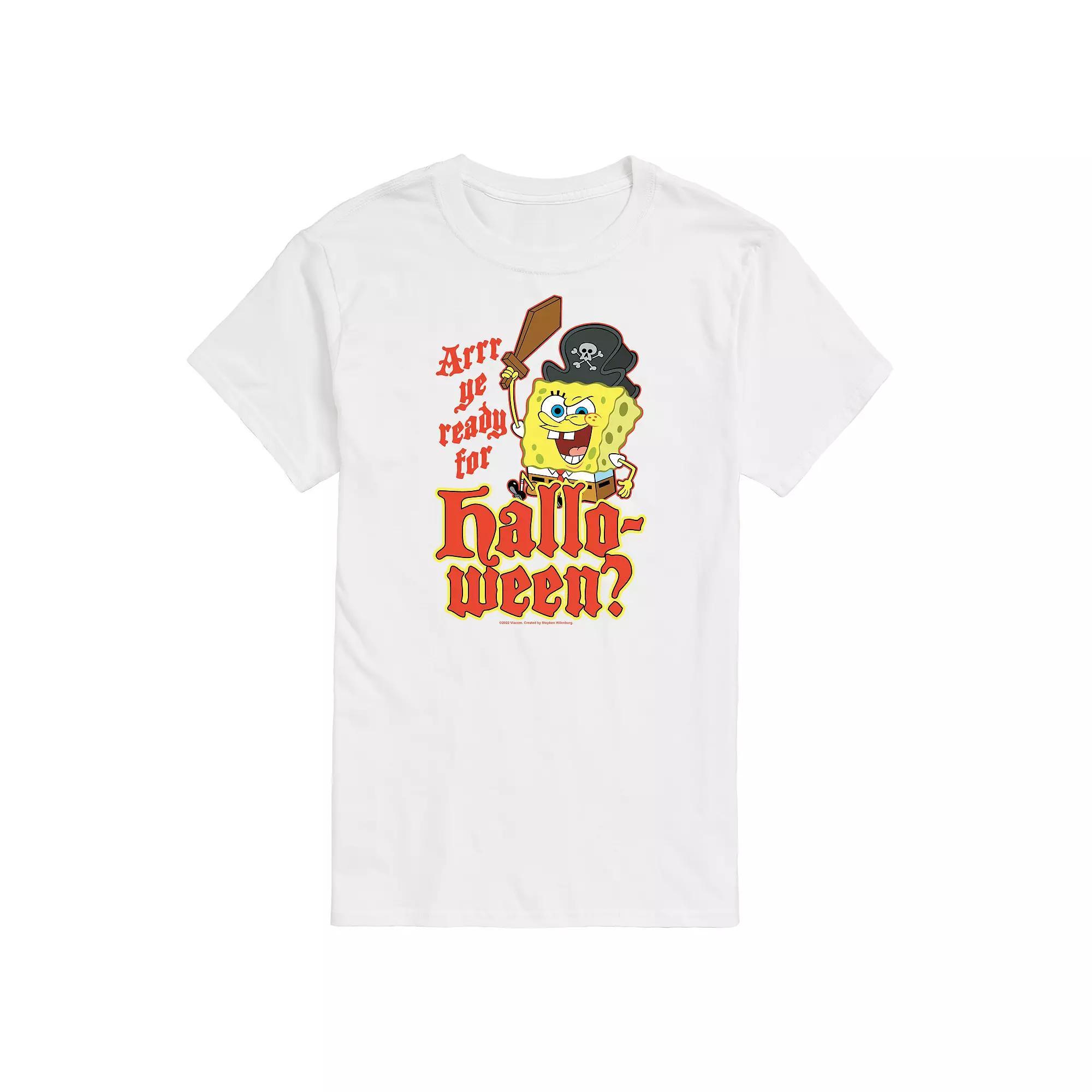 Big & Tall Spongebob Squarepants Arr Ye Ready For Halloween Graphic Tee, Men's,  Product Image