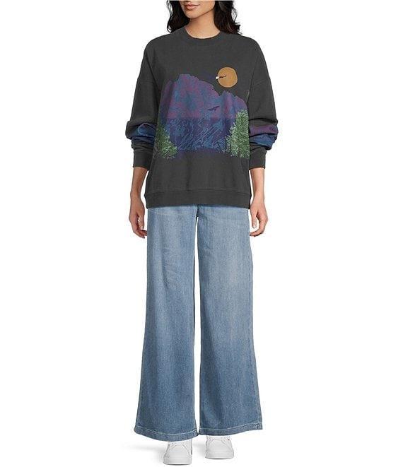 Roxy Lineup Oversized Crew Neck Sweatshirt Product Image