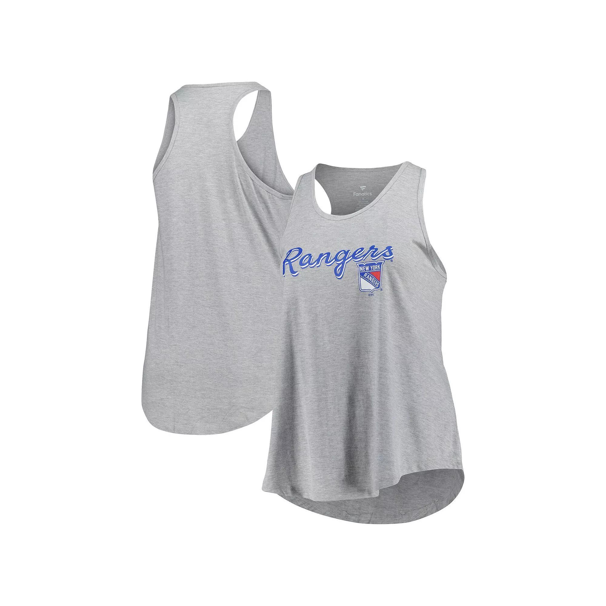 Women's Fanatics Branded Heather Gray New York Rangers Plus  Product Image