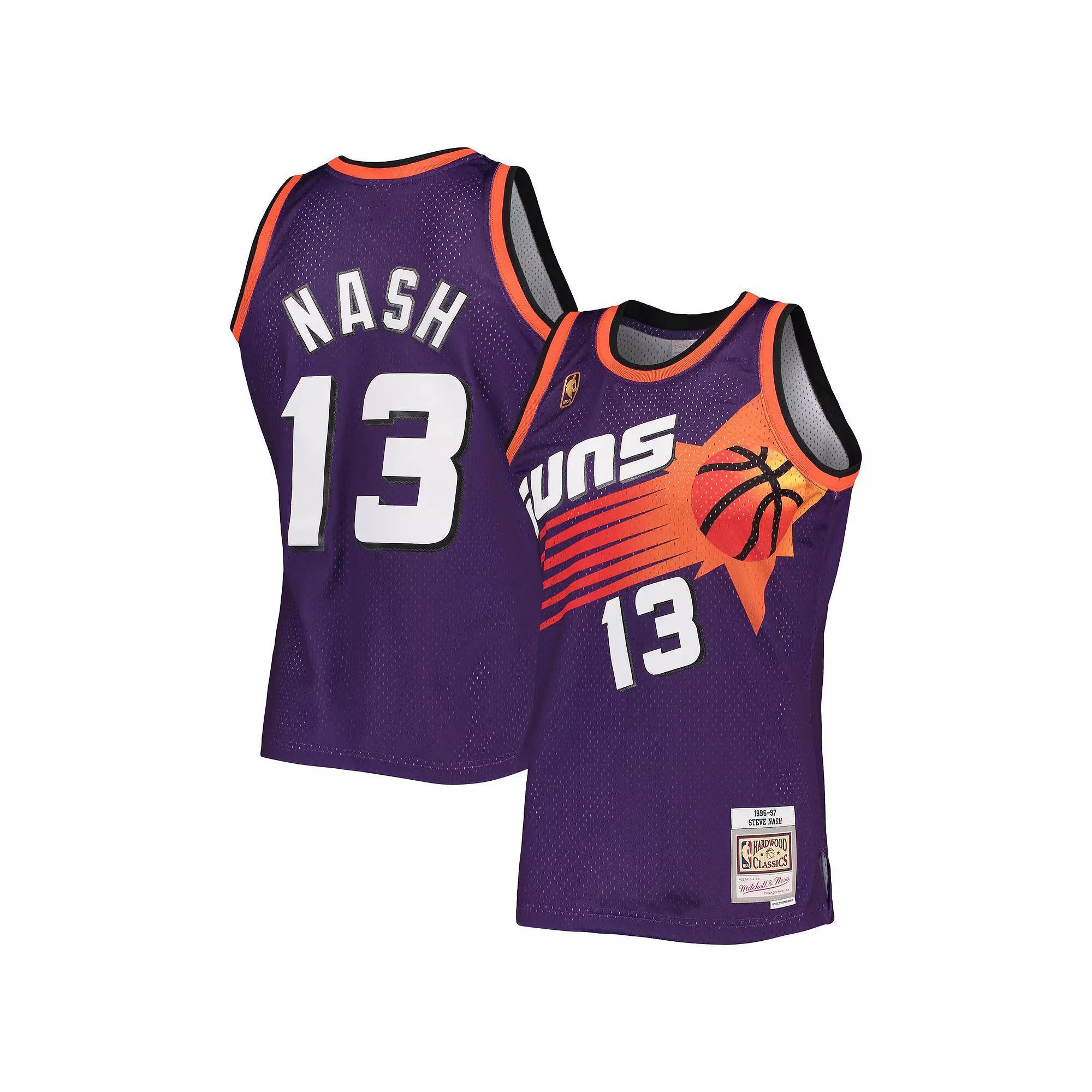 Men's Mitchell & Ness Steve Nash Purple Phoenix Suns 1996/97 Hardwood Classics Swingman Jersey,  Product Image