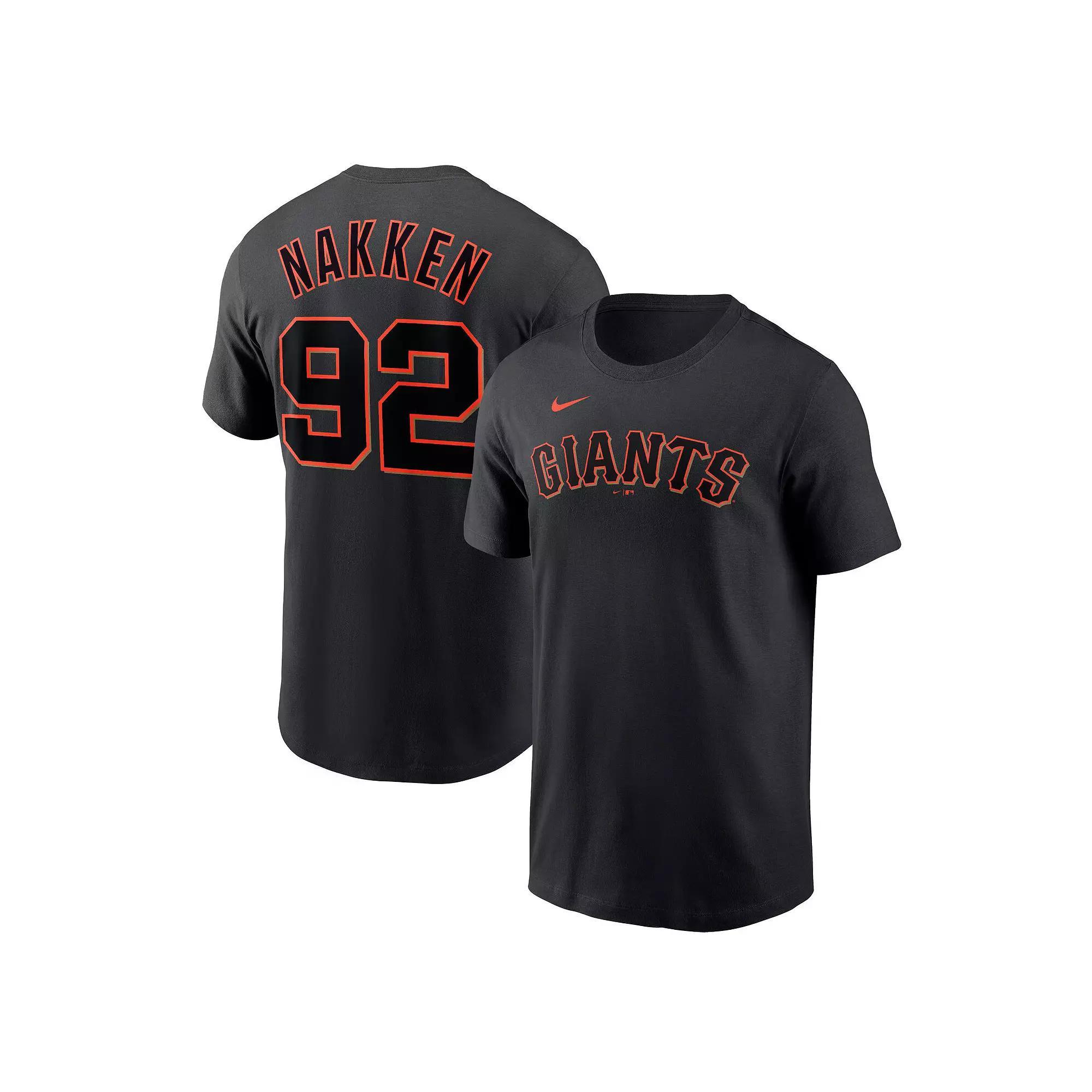 Men's Nike Alyssa Nakken Black San Francisco Giants Name & Number T-Shirt,  Product Image
