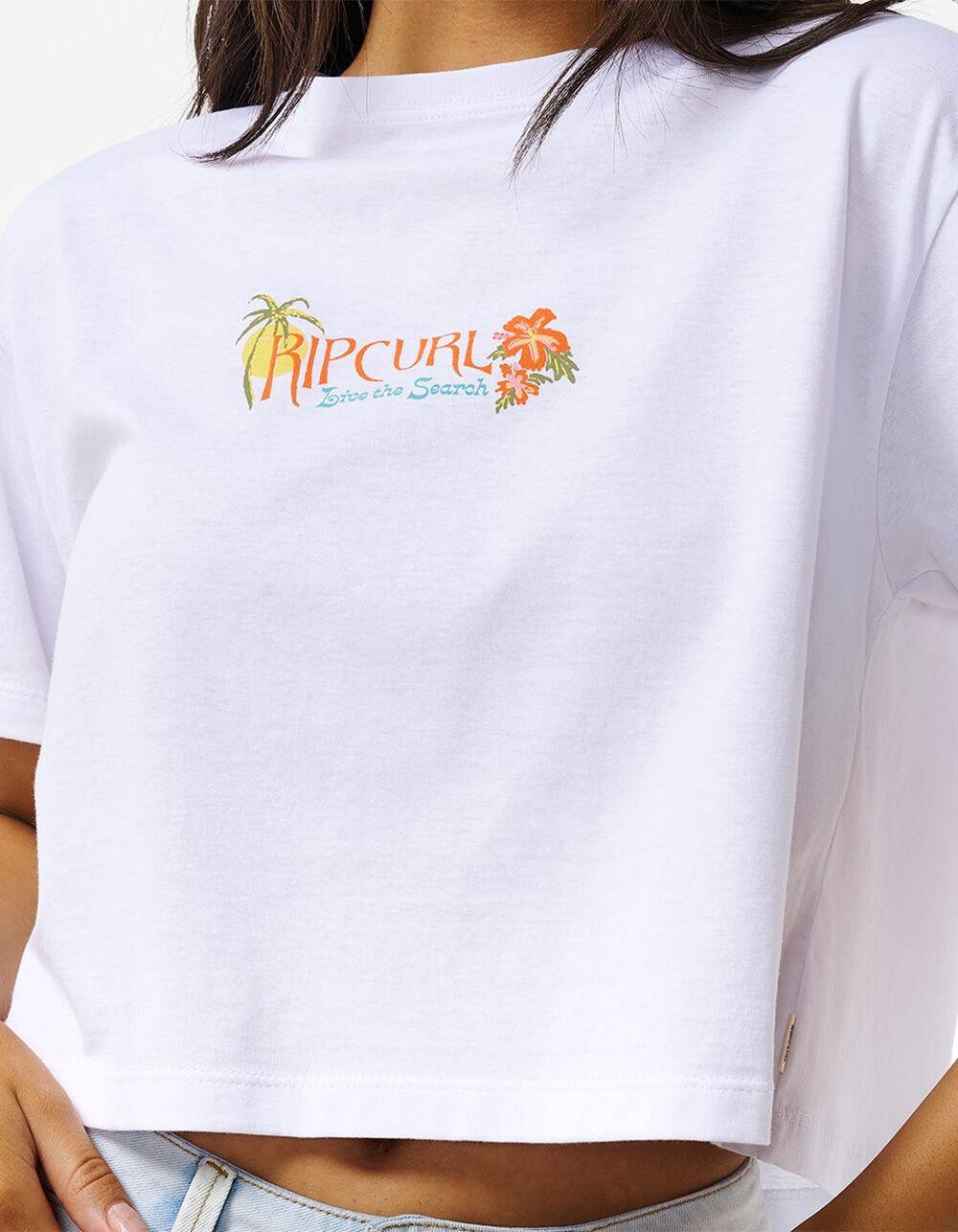 RIP CURL Island Womens Crop Tee - WHITE Product Image