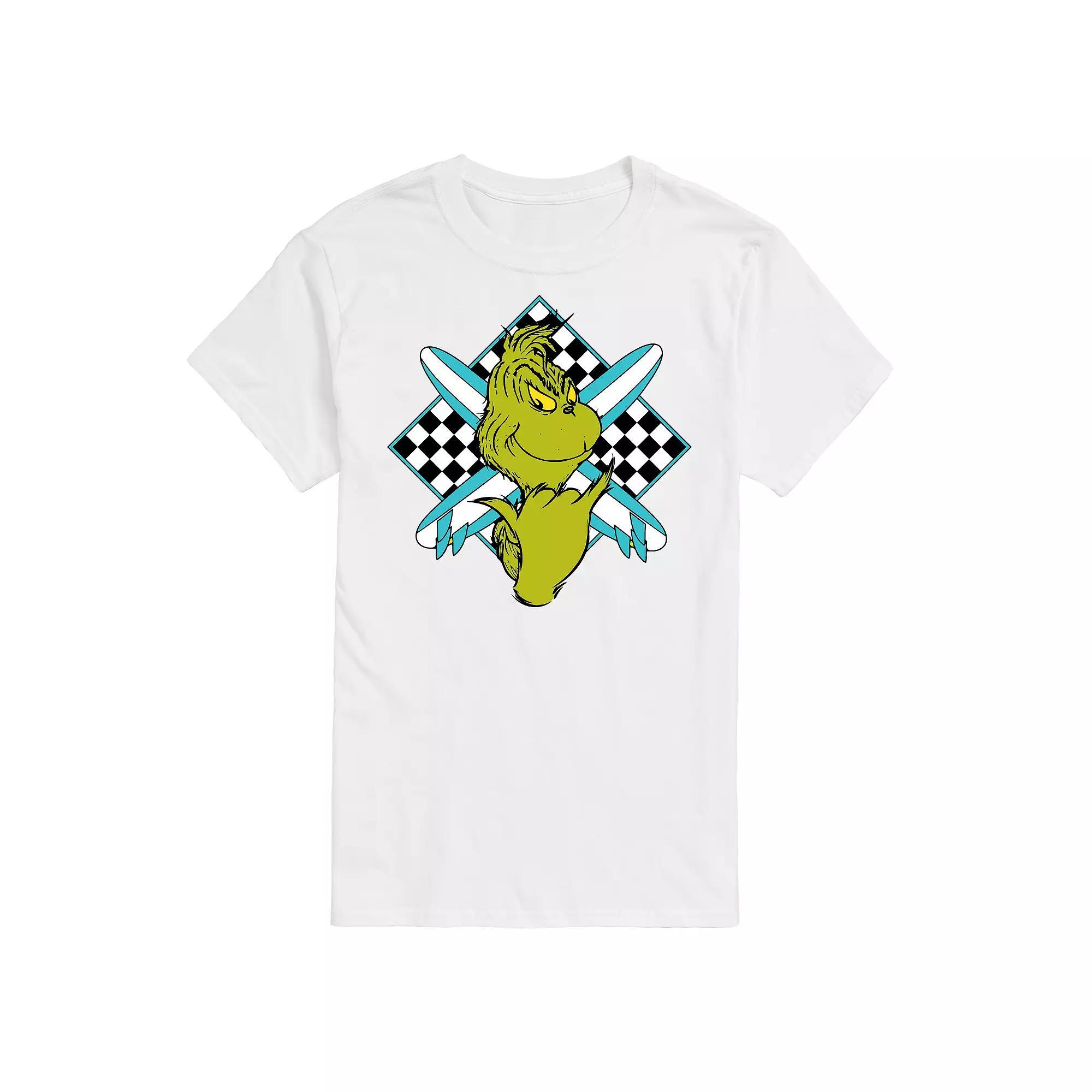 Men's Dr. Seuss The Grinch Grinch Crossed Surfboards Graphic Tee,  Product Image