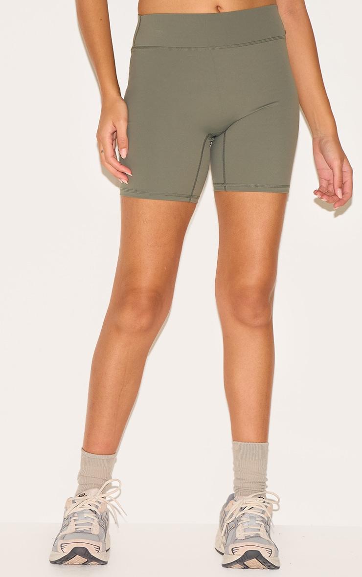 Olive Sculpt High Waist Gym Shorts Product Image