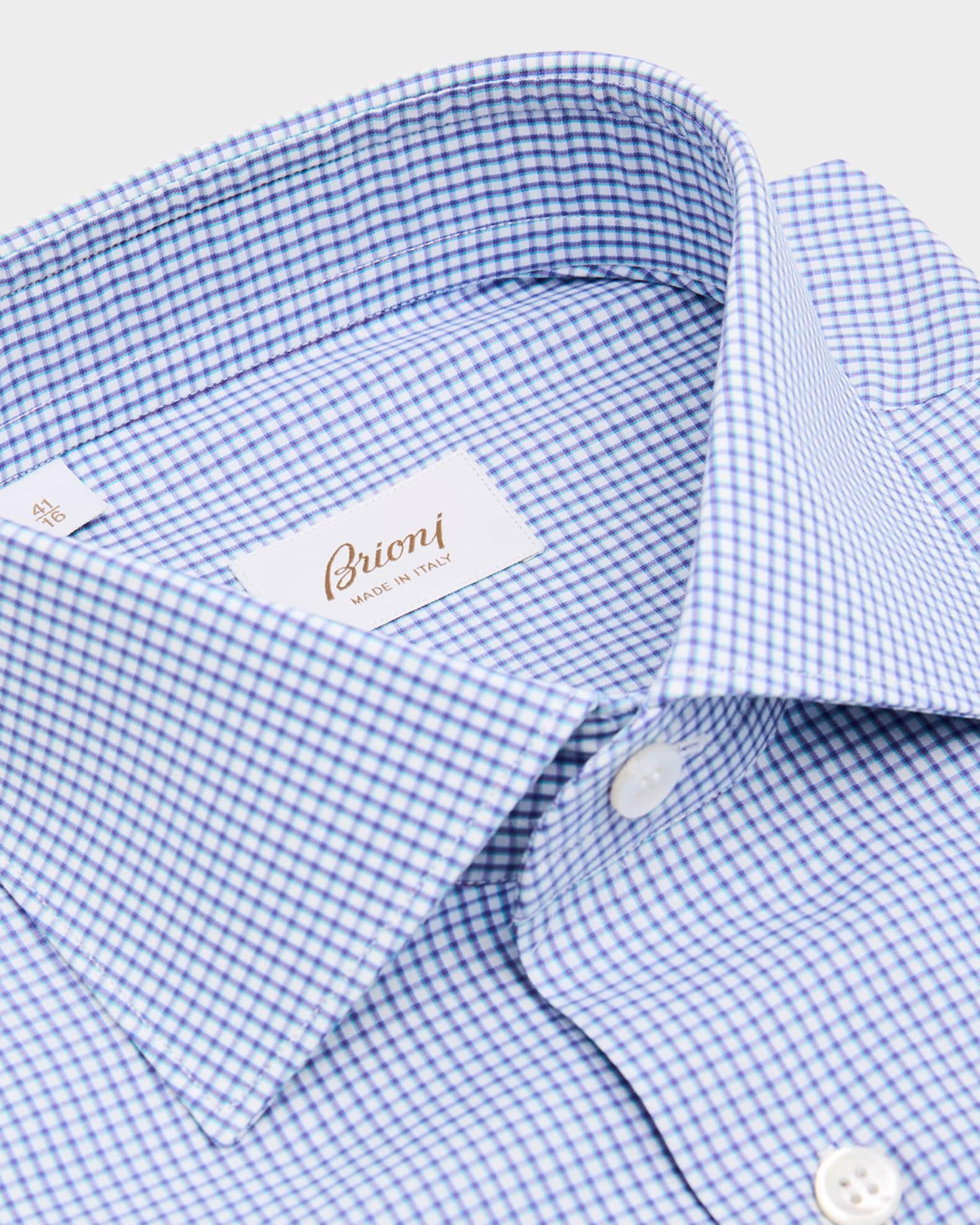 Men's Cotton Grid Check Dress Shirt Product Image