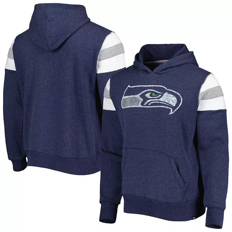 Men's '47 College Navy Seattle Seahawks Premier Nico Pullover Hoodie, Size: 3XL, Blue Product Image