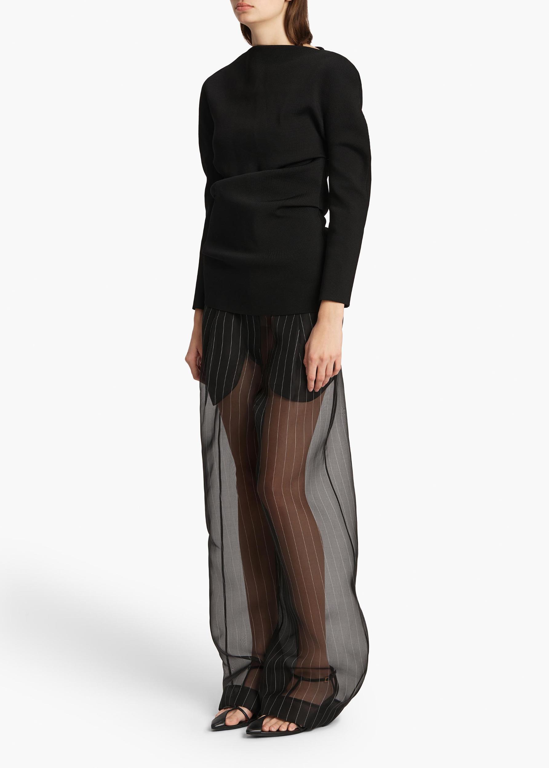 Lenton Pant in Black with White Stripe Product Image