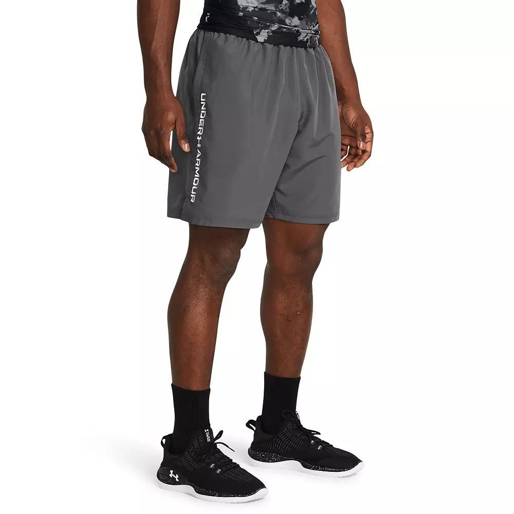 Men's Under Armour 8.25-in. Woven Wordmark Shorts, Size: Medium, Castlerock Product Image