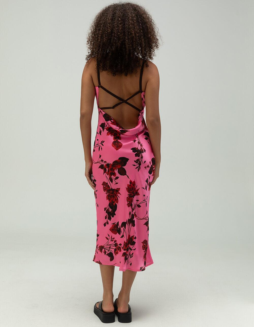 WEST OF MELROSE Floral Satin Womens Slip Dress Product Image