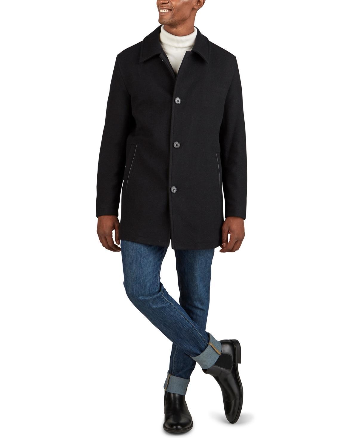 Cole Haan Mens Wool Car Coat - Grey Size XL Product Image