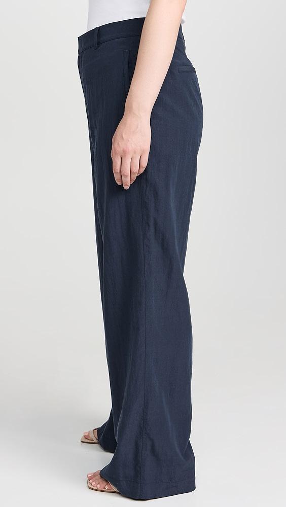 Vince Mid Rise Textured Wide Leg Trousers | Shopbop Product Image