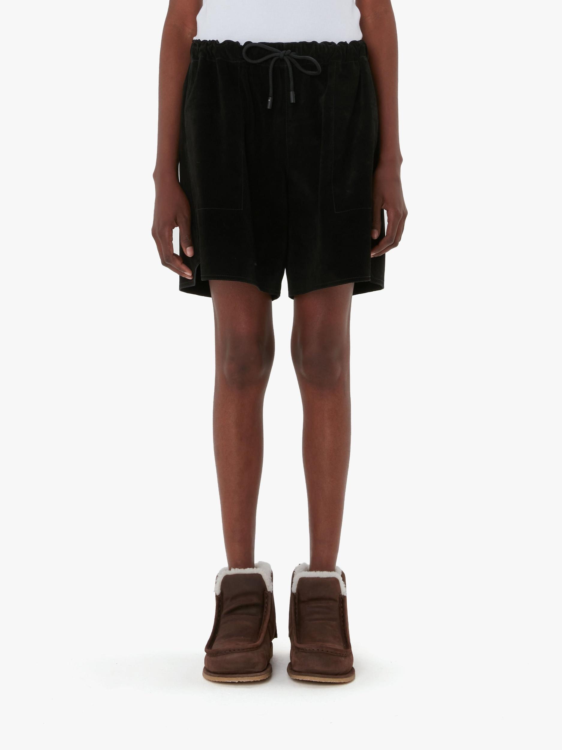 DRAWSTRING LEATHER SHORTS Product Image