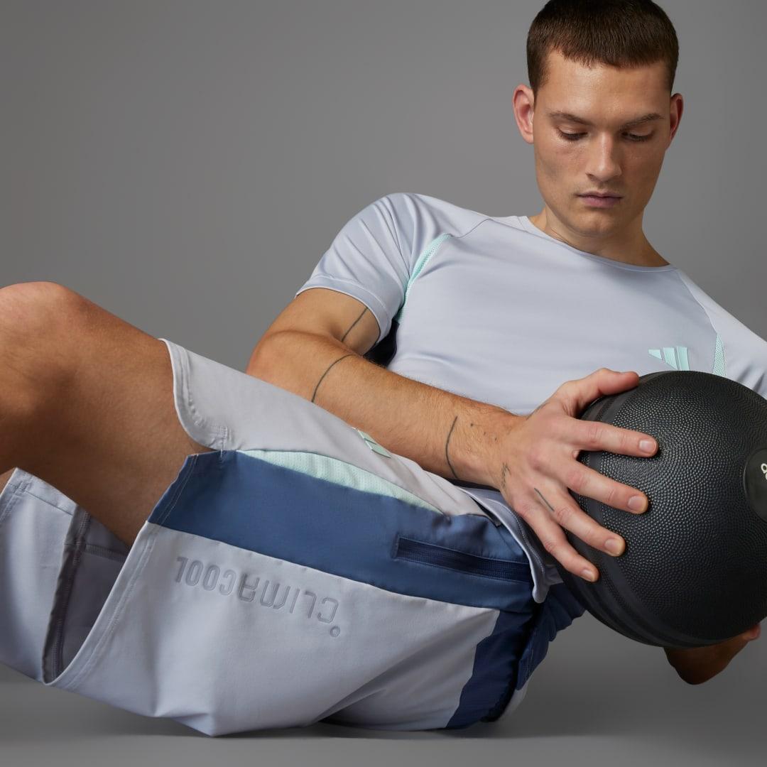 adidas Tech Apparel Colorblock Shorts Preloved Ink L 7 Mens Product Image