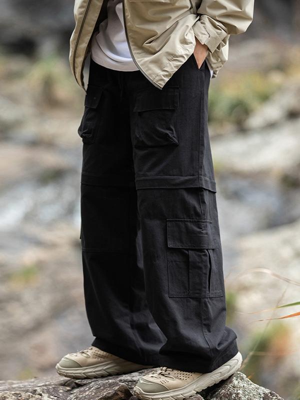 Men's Multi Pocket Splice Cargo Pants Product Image