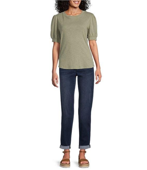 Tommy Bahama Ashby Isles Slub Rib Crew Neck Short Puff Sleeve Top Product Image