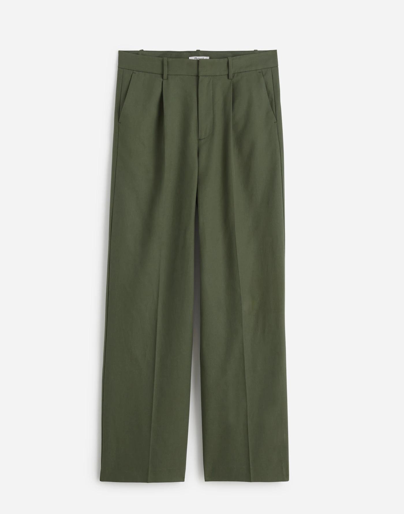 Slouchy Straight Pants in Drapey Twill Product Image