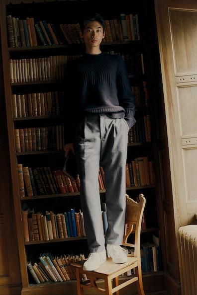 Regular Fit Felted Pants Product Image