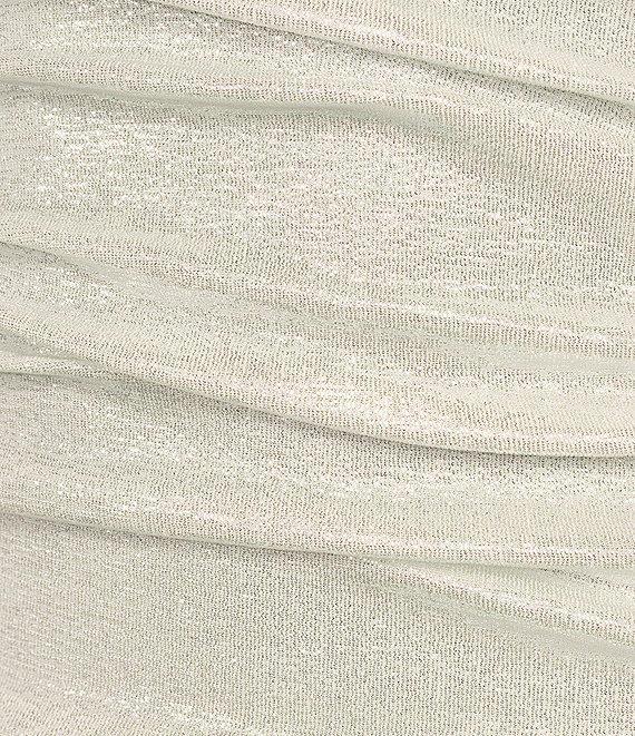 B. Darlin Rhinestone Spaghetti Strap V-Neck Shirred Bodycon Dress Product Image