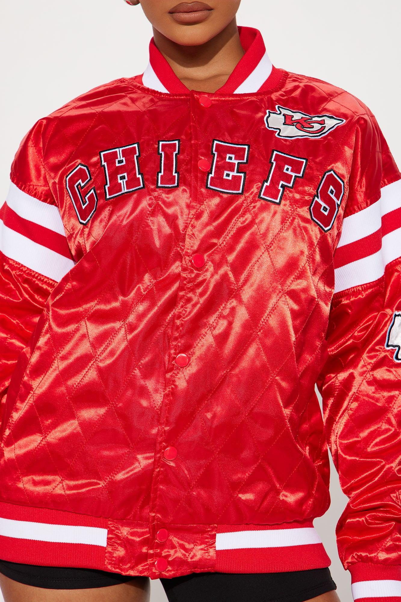 Chiefs Quilted Bomber Jacket - Red Product Image