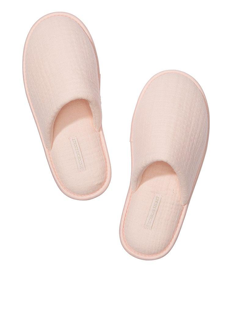 Closed-Toe Cotton Gauze Slippers Product Image