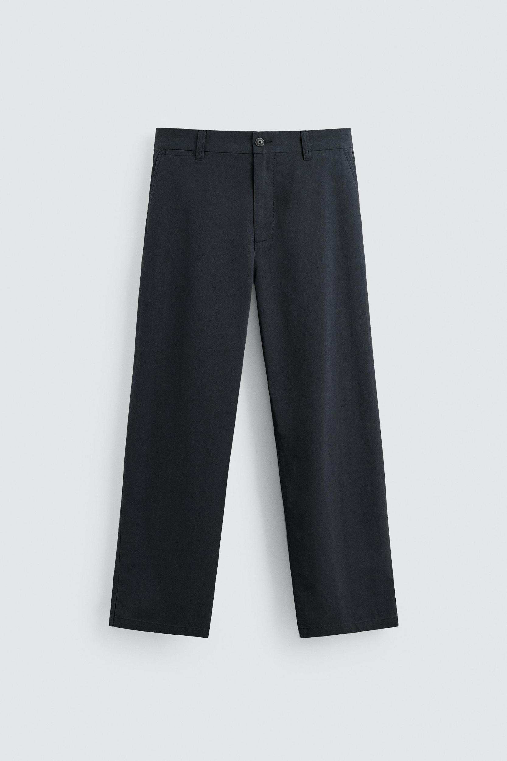 TEXTURED REGULAR FIT PANTS Product Image