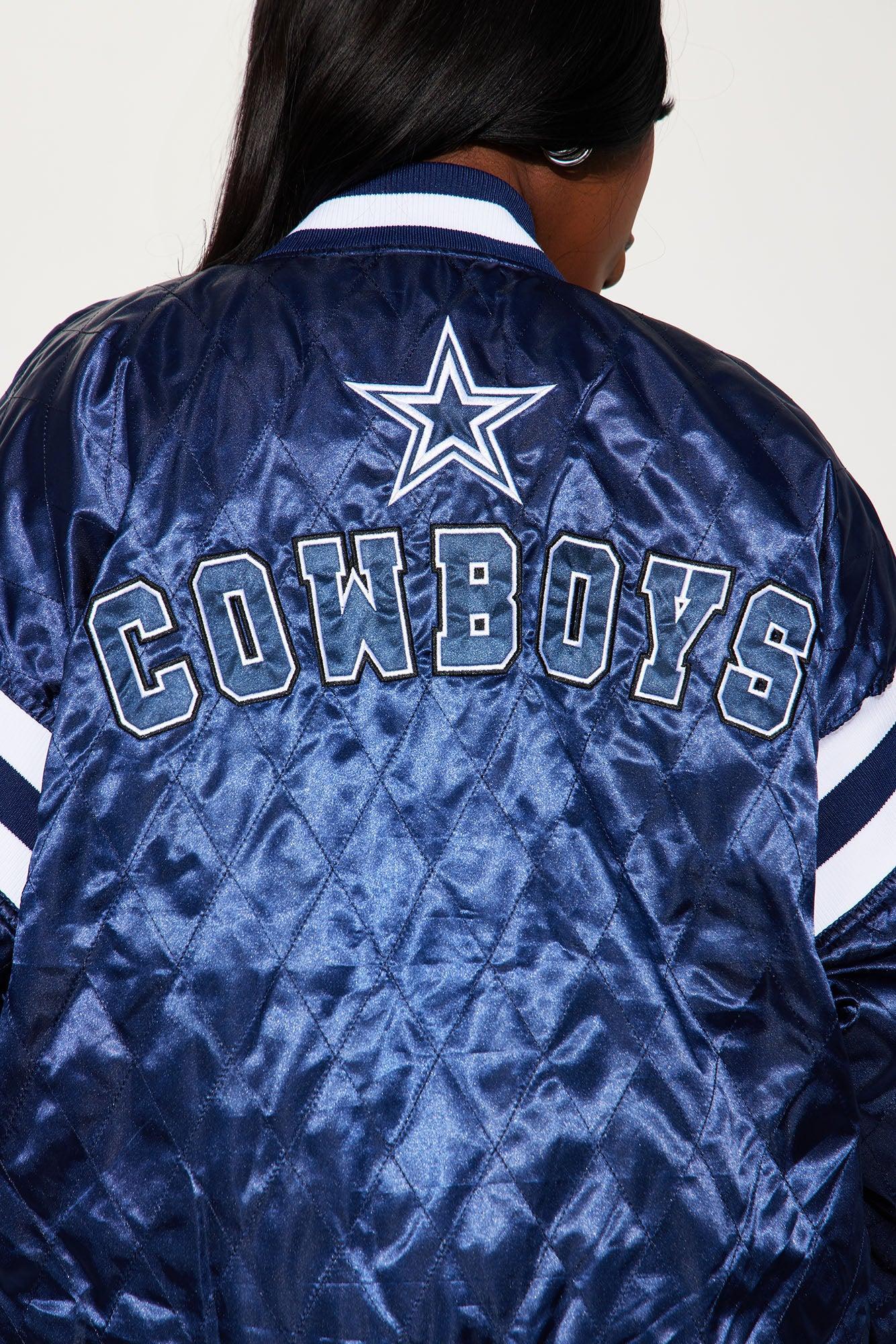 Dallas Cowboys Quilted Bomber Jacket - Navy Product Image