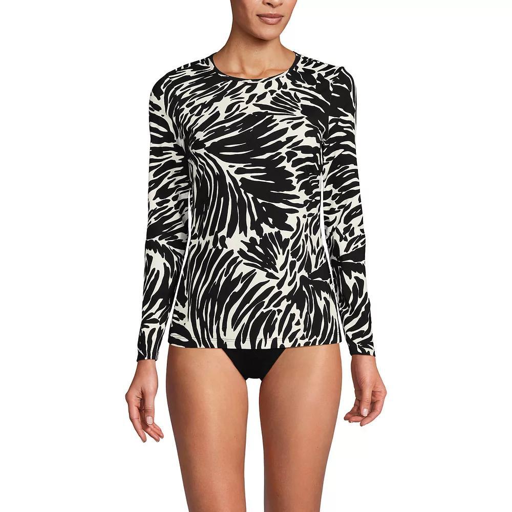 Women's Lands' End UPF 50 Long Sleeve Rash Guard,  Product Image