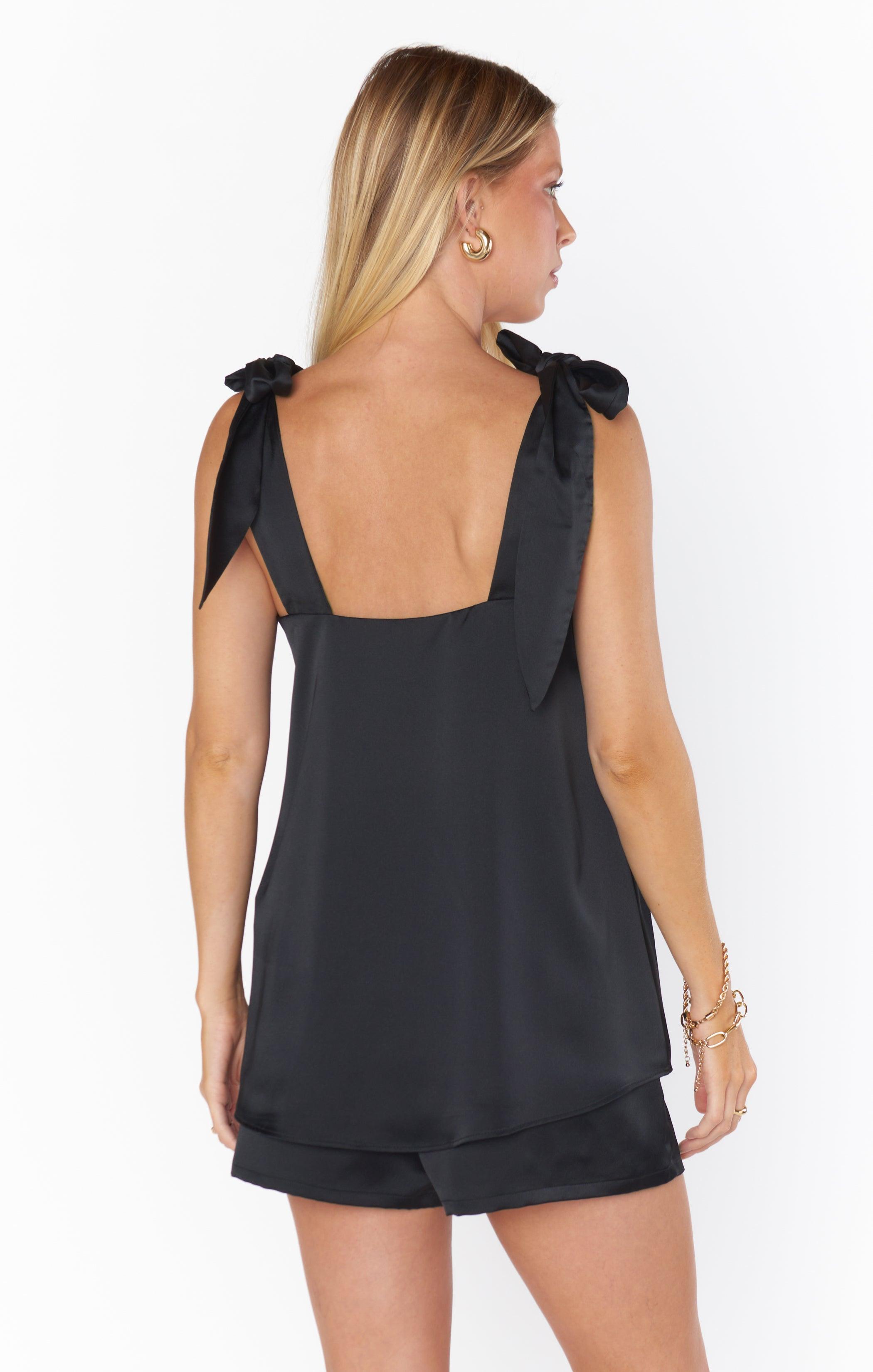 Makeup Tank ~ Black Luxe Satin Product Image