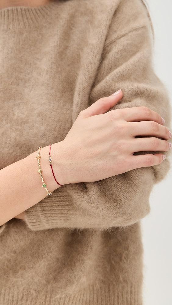 Zoe Chicco 14k Gold Floating Ruby On Red Cord Bracelet | Shopbop Product Image