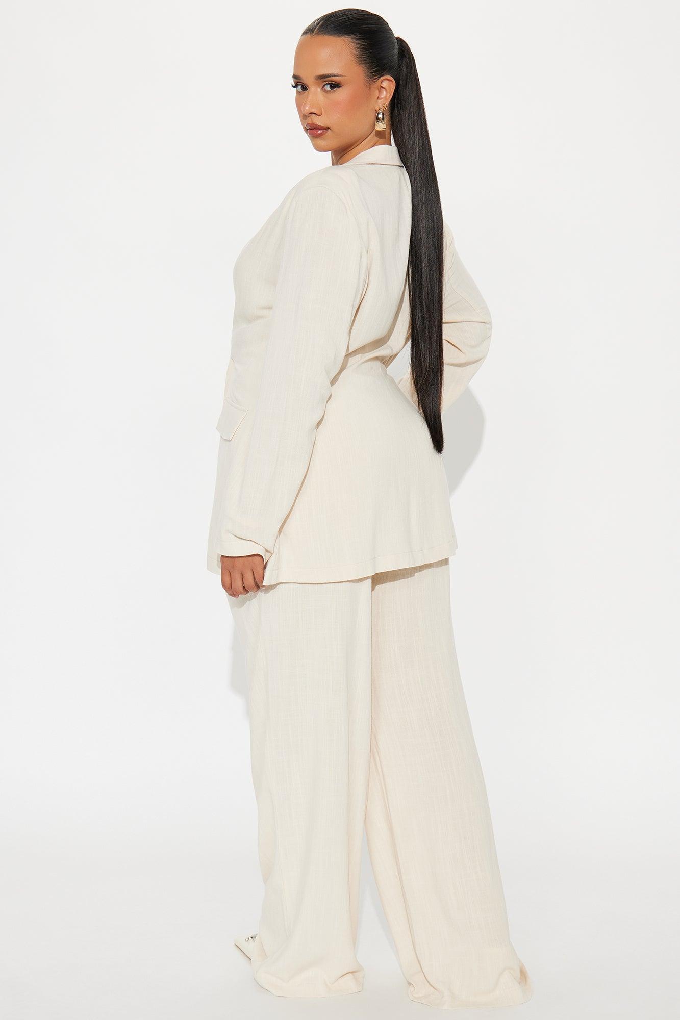 Essential Linen Pant Set - Beige Product Image