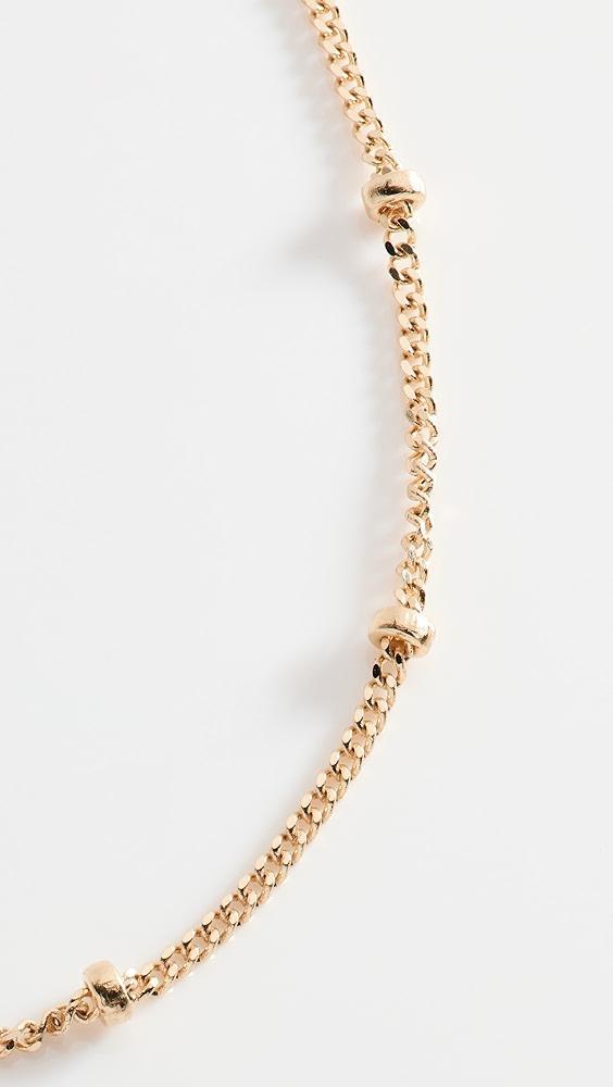 Zoe Chicco 14k Gold Curb and Bead Chain Anklet | Shopbop Product Image