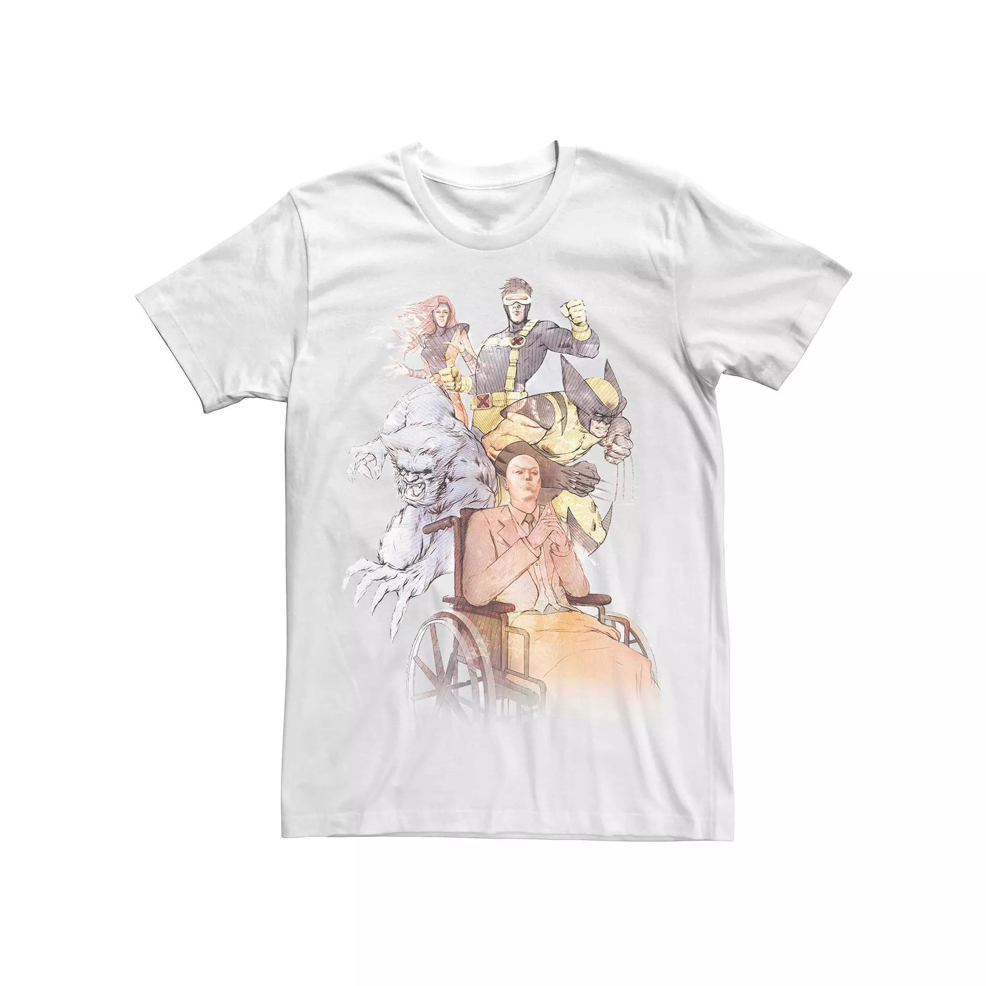 Mens Marvel X-Men Sketched Group Shot Tee Product Image