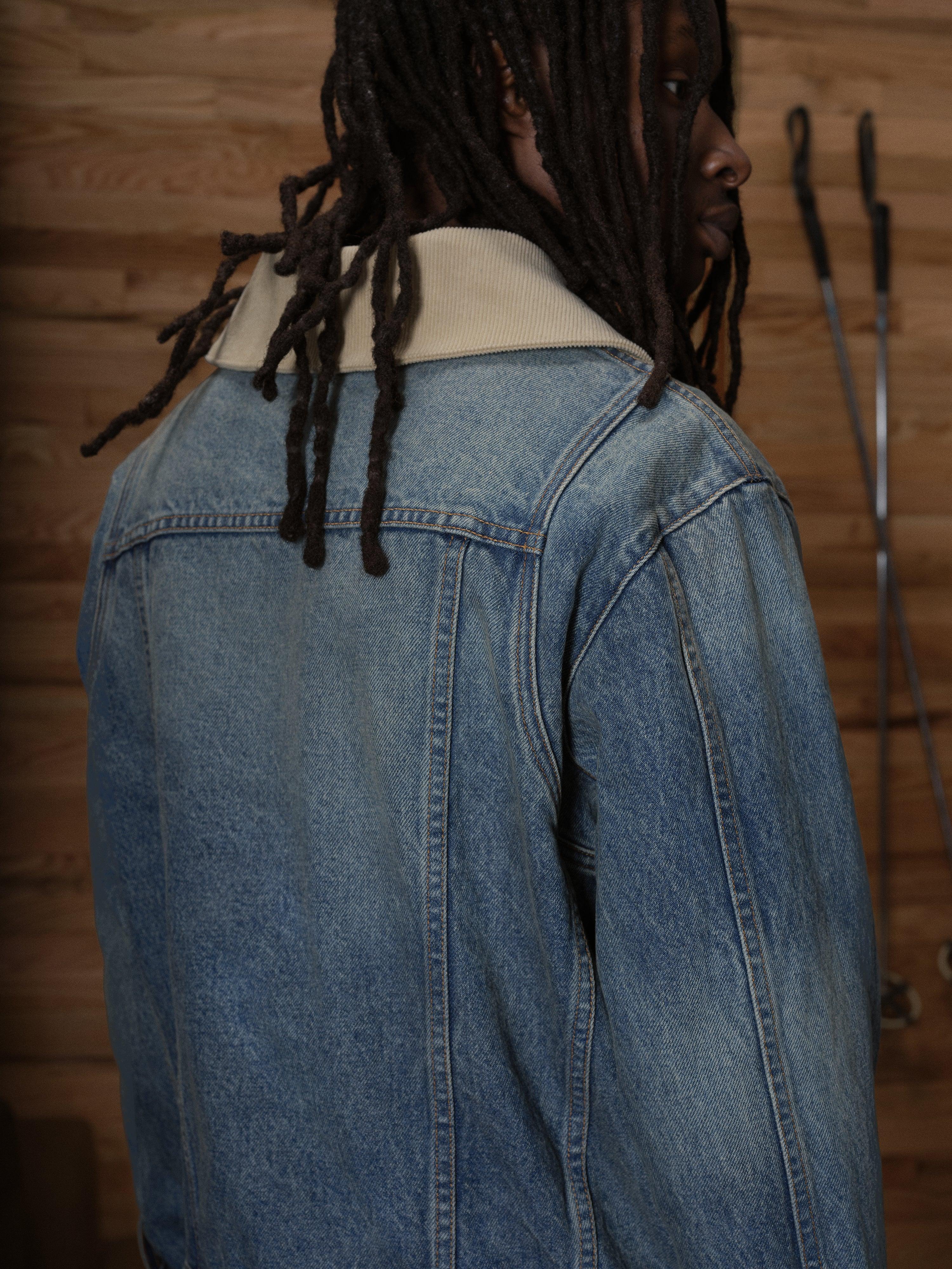 WESTERN ZIP UP DENIM JACKET Male Product Image