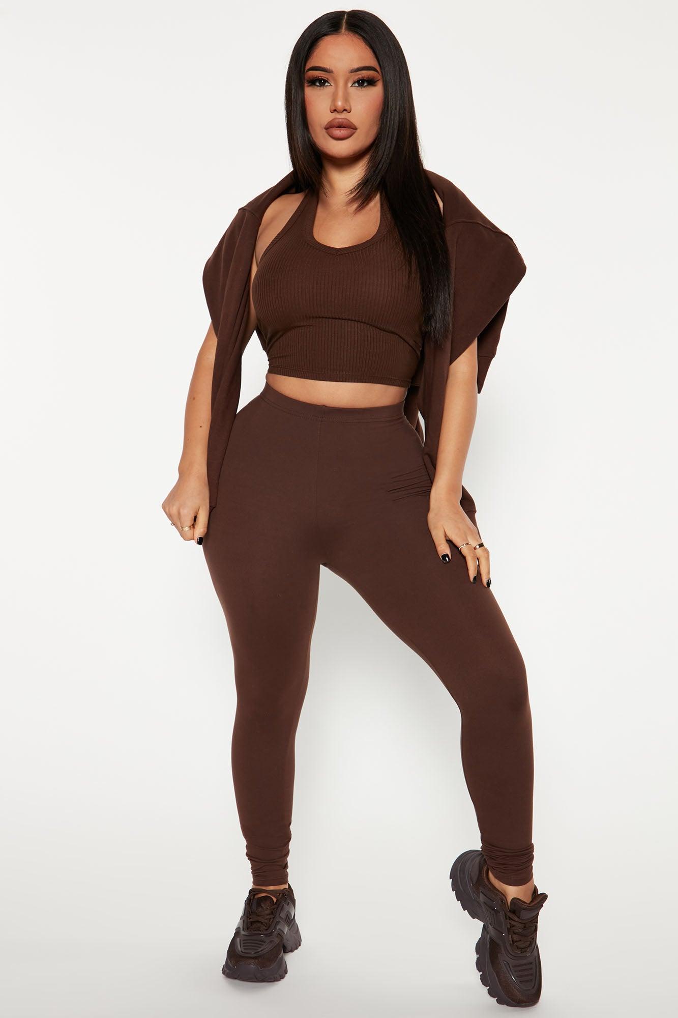 The New Me Halter Top - Chocolate Product Image
