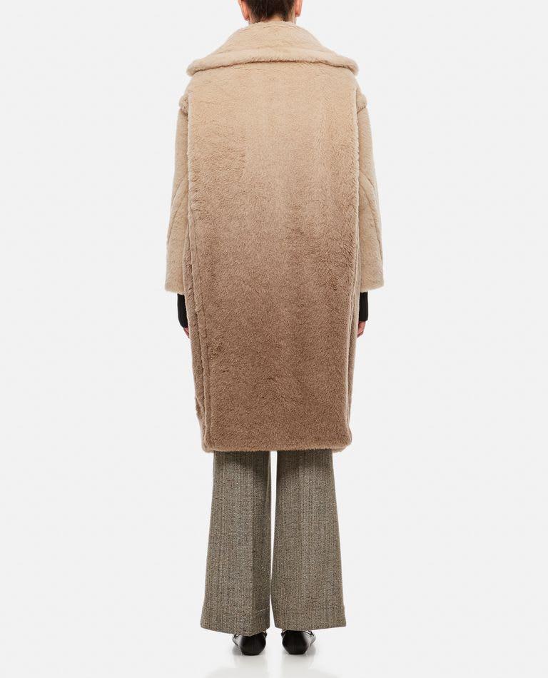 Gatto Ombre Double-breasted Wool Coat In Sand Product Image