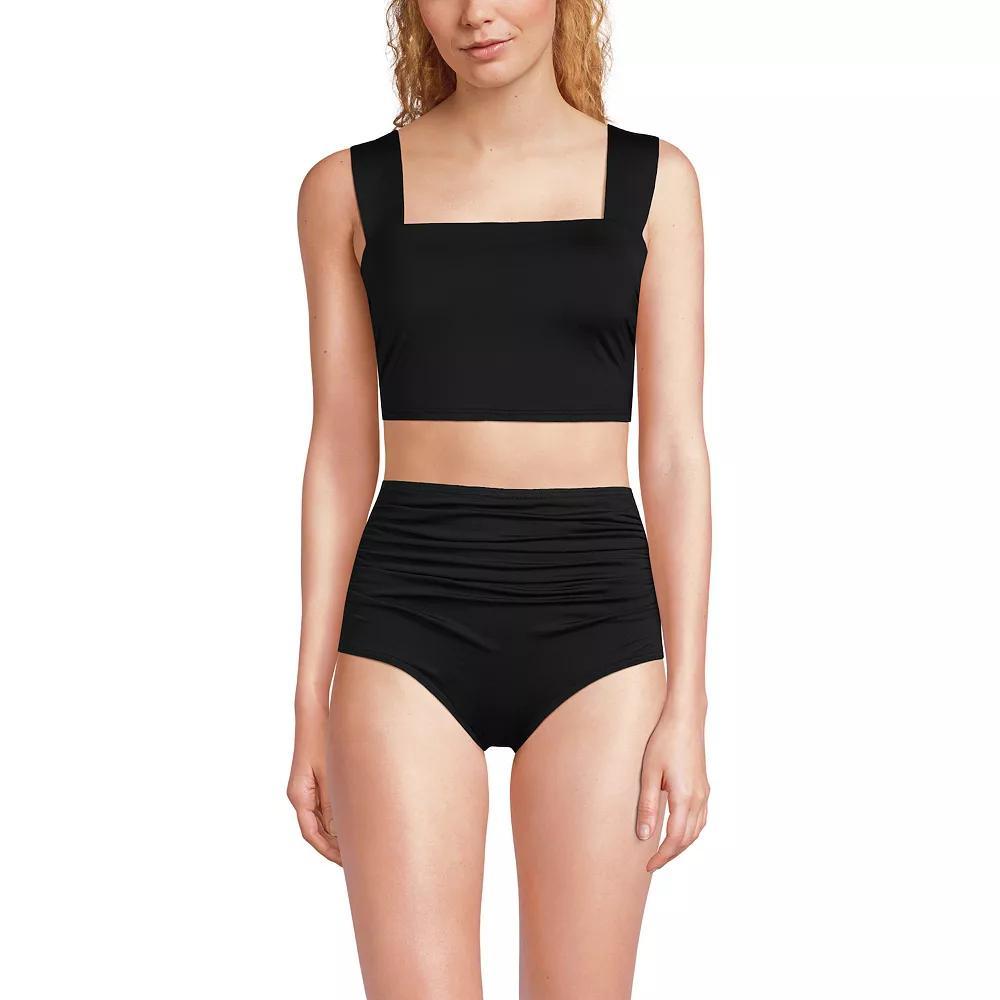 Women's Lands' End D-Cup Square Neck Tankini Swim Top,  Product Image