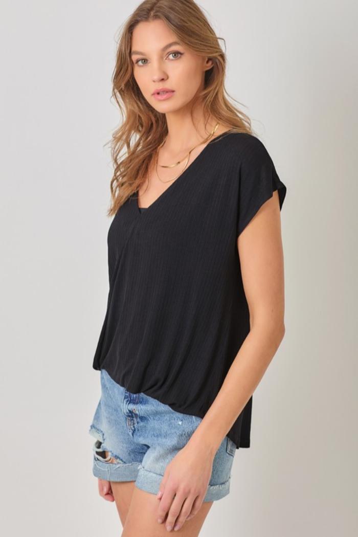 Surplice V Neck Top Product Image