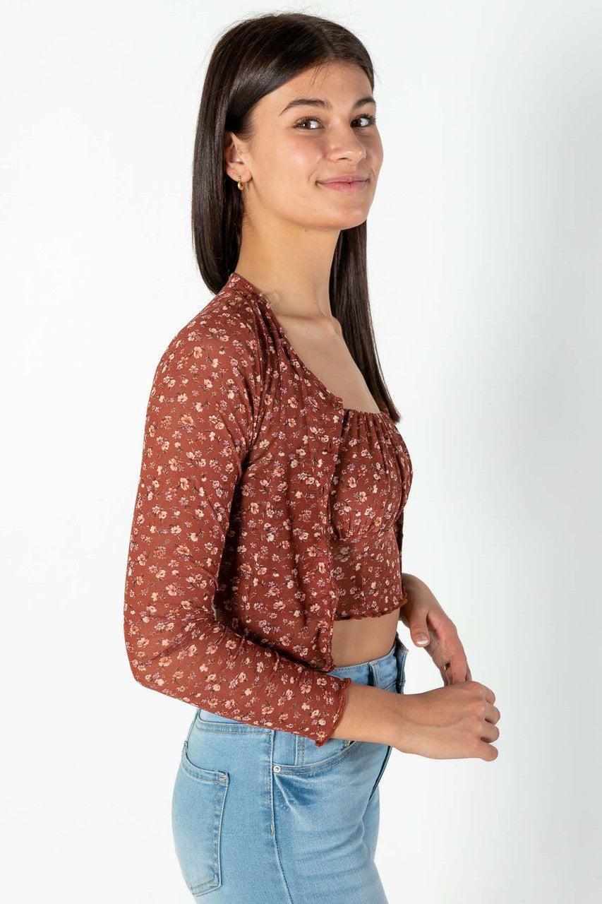 Floral Mesh Cami/Cardi Set Product Image