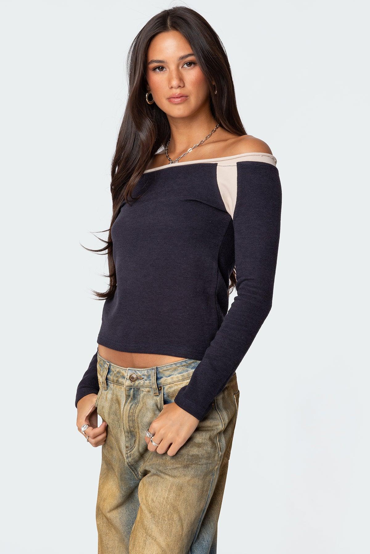 Off Shoulder Thermal Top Product Image