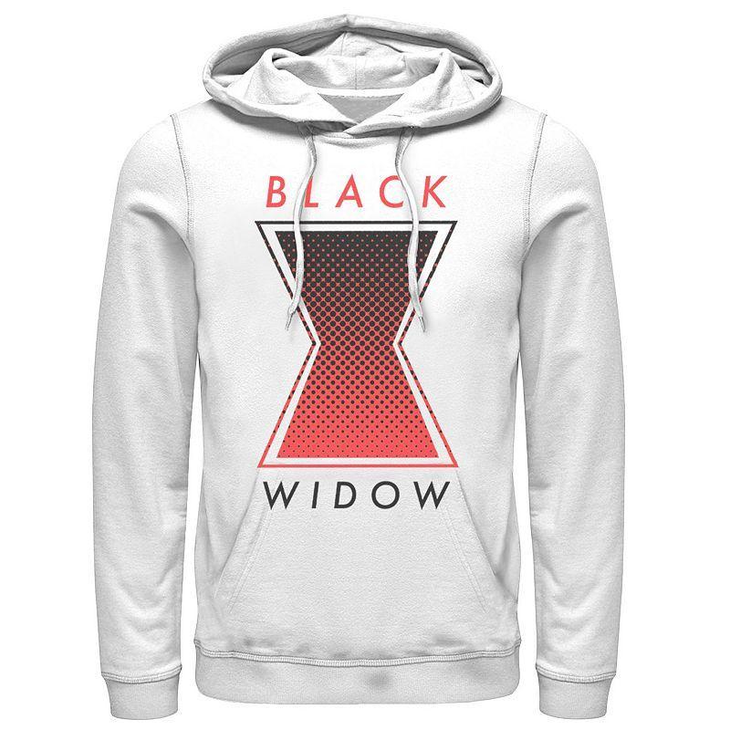 Men's Marvel Black Widow Gradient Logo Hoodie, Size: XL, White Product Image