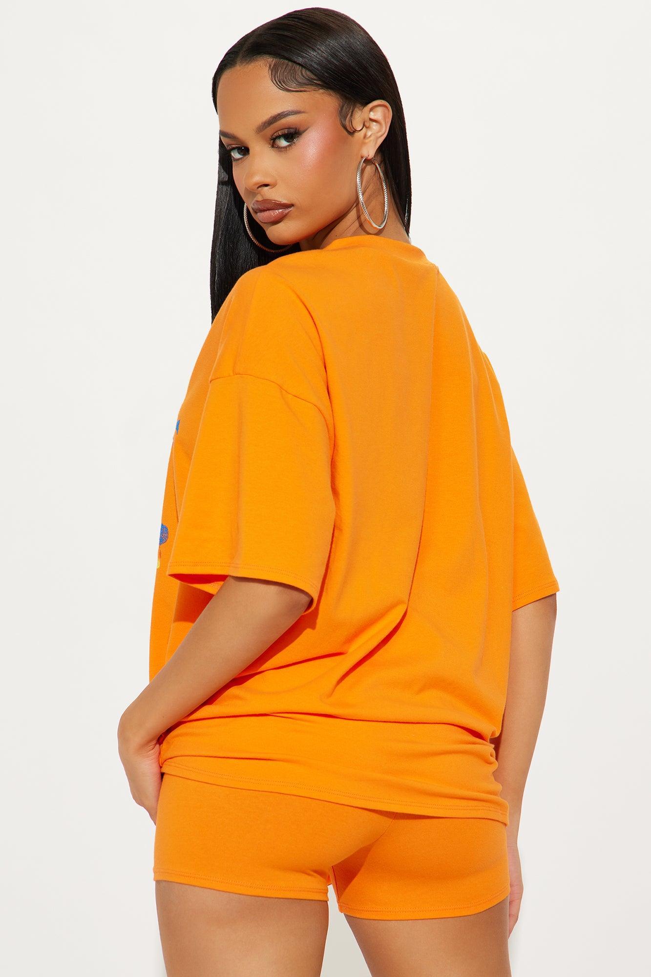 Paradise Chillin' Short Set - Orange/combo Female Product Image