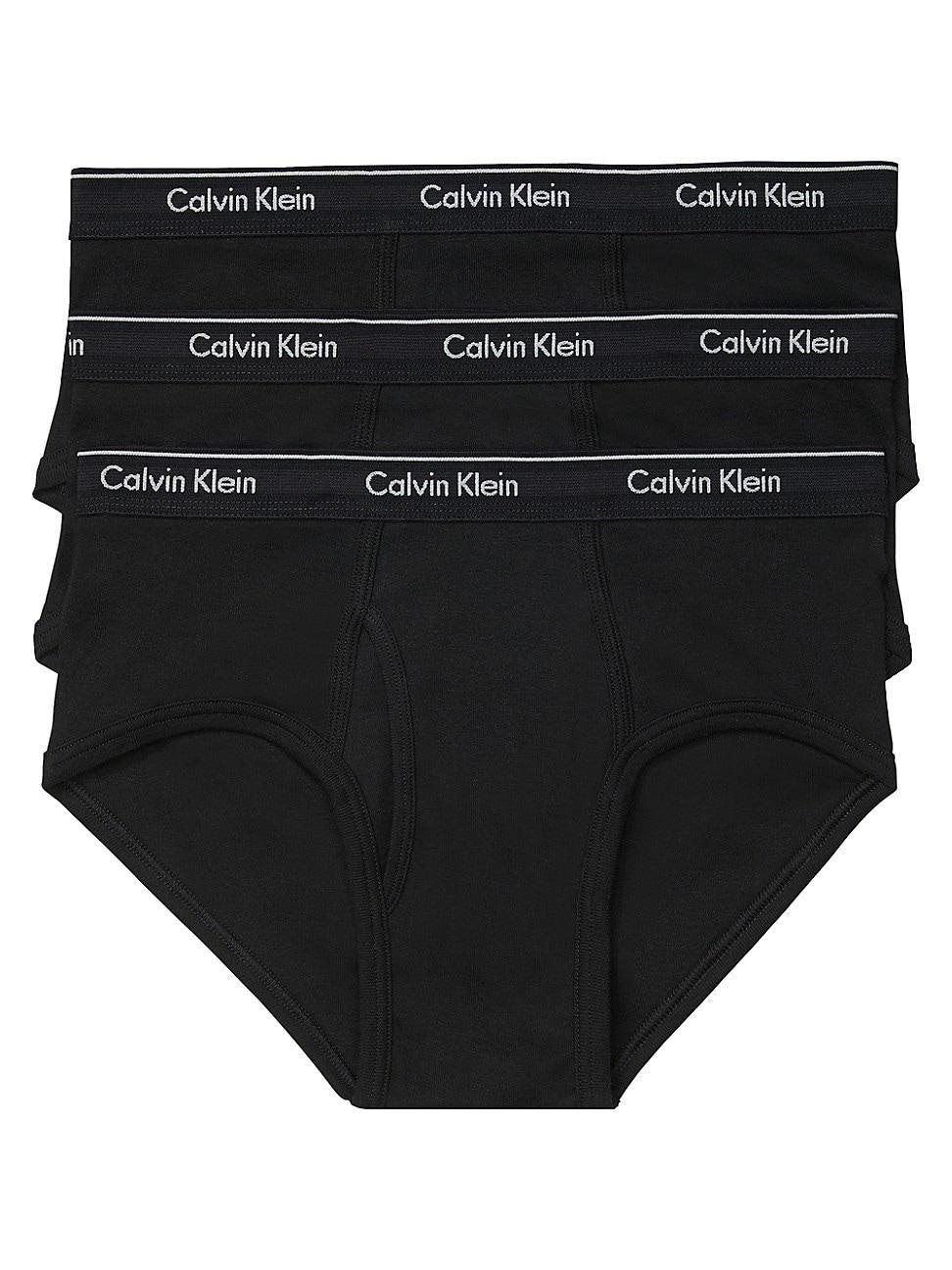 Men's Calvin Klein 3-Pack Cotton Classic Briefs, Size: Small, Black Product Image