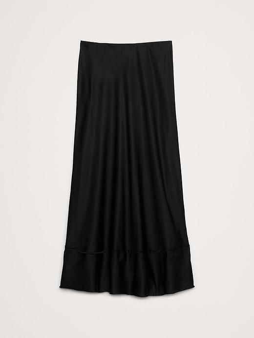 Satin Long Midi Skirt Product Image