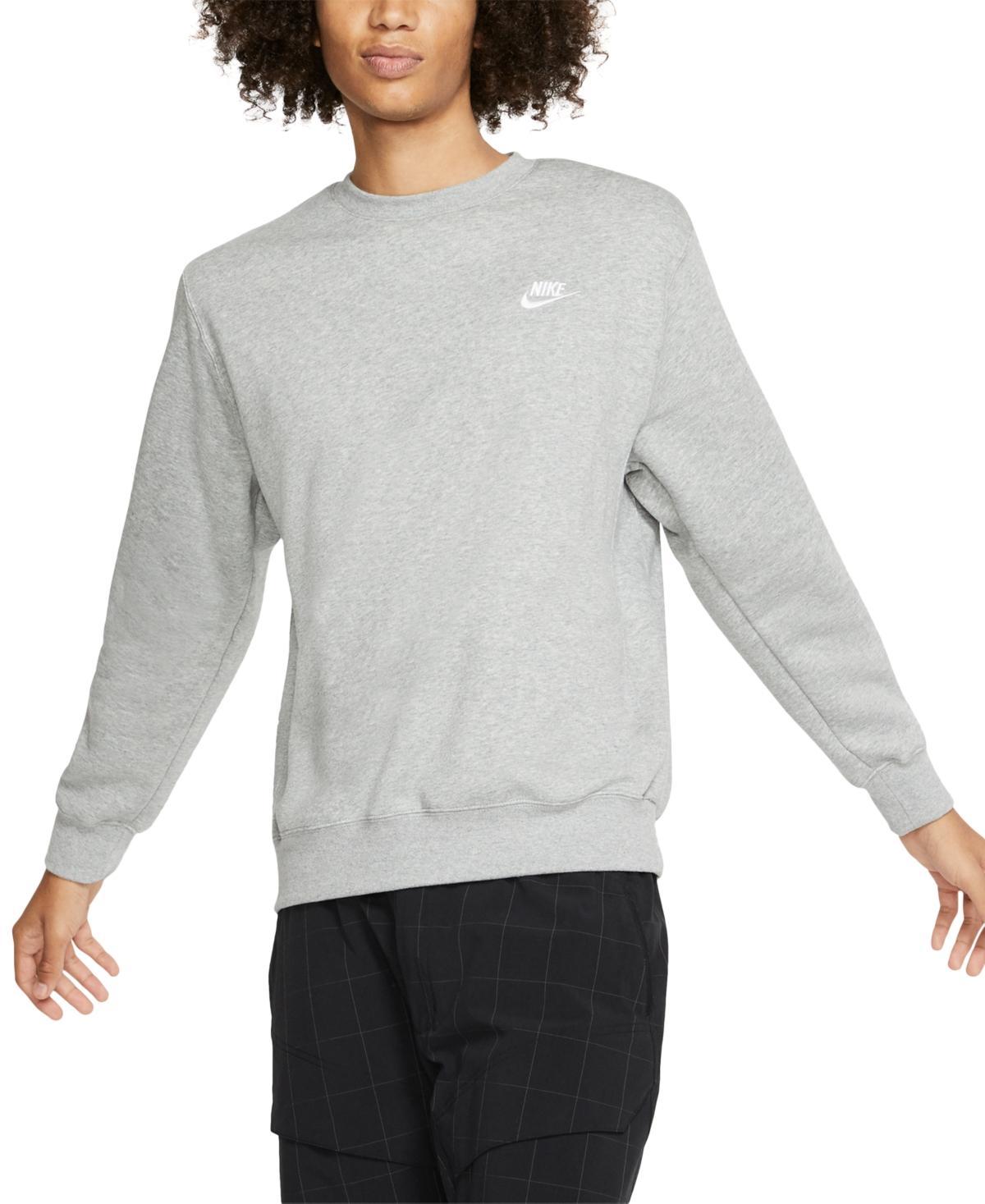 Nike Men's Club Crewneck Sweatshirt in Black/white at Nordstrom, Size Large Product Image