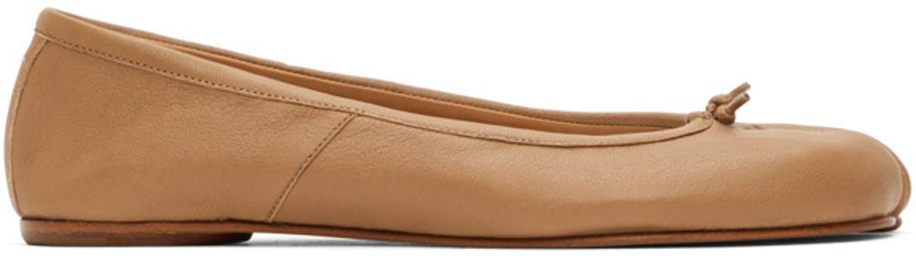 Beige Tabi Ballerina Flats Product Image