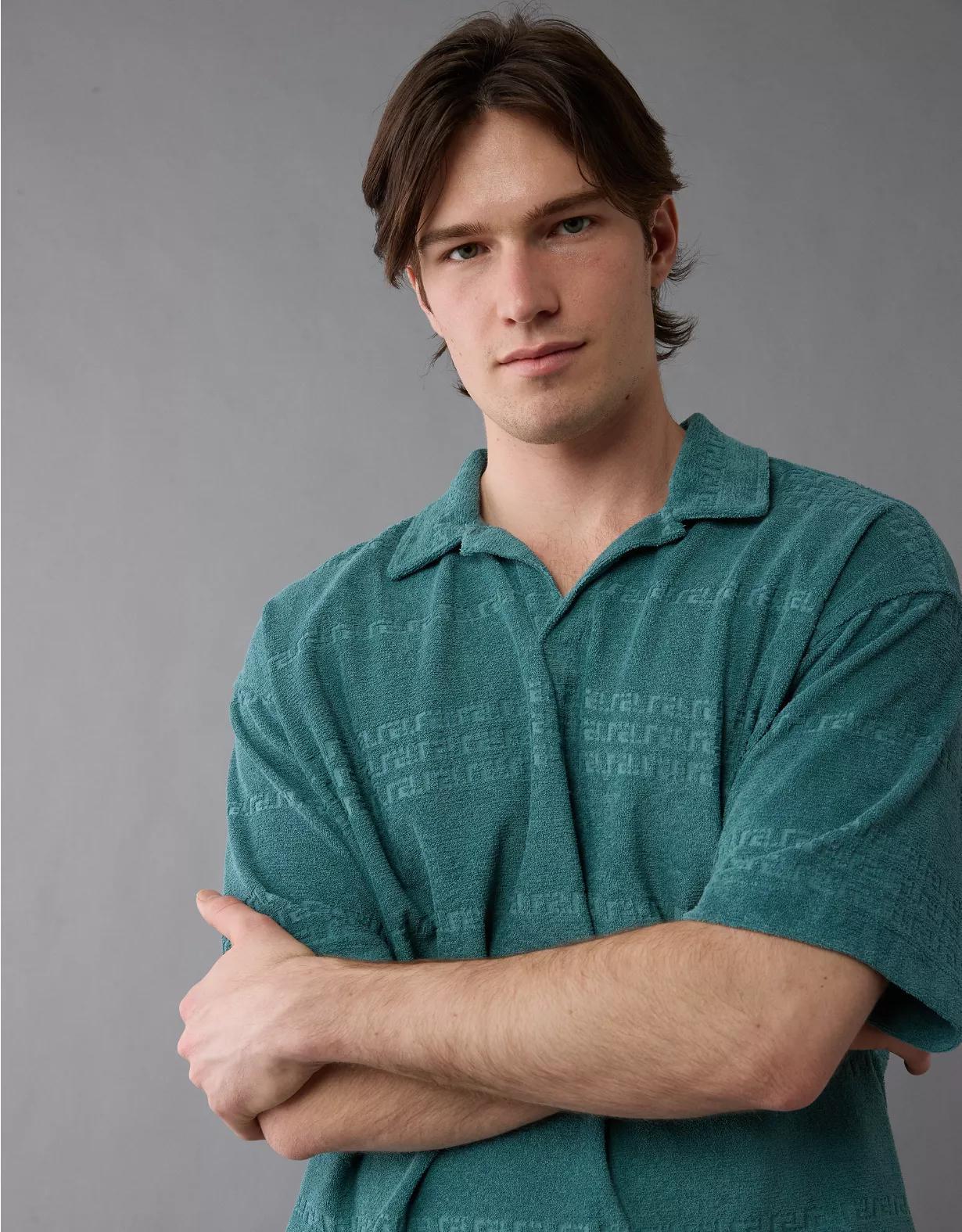 AE Terry Polo Shirt Product Image