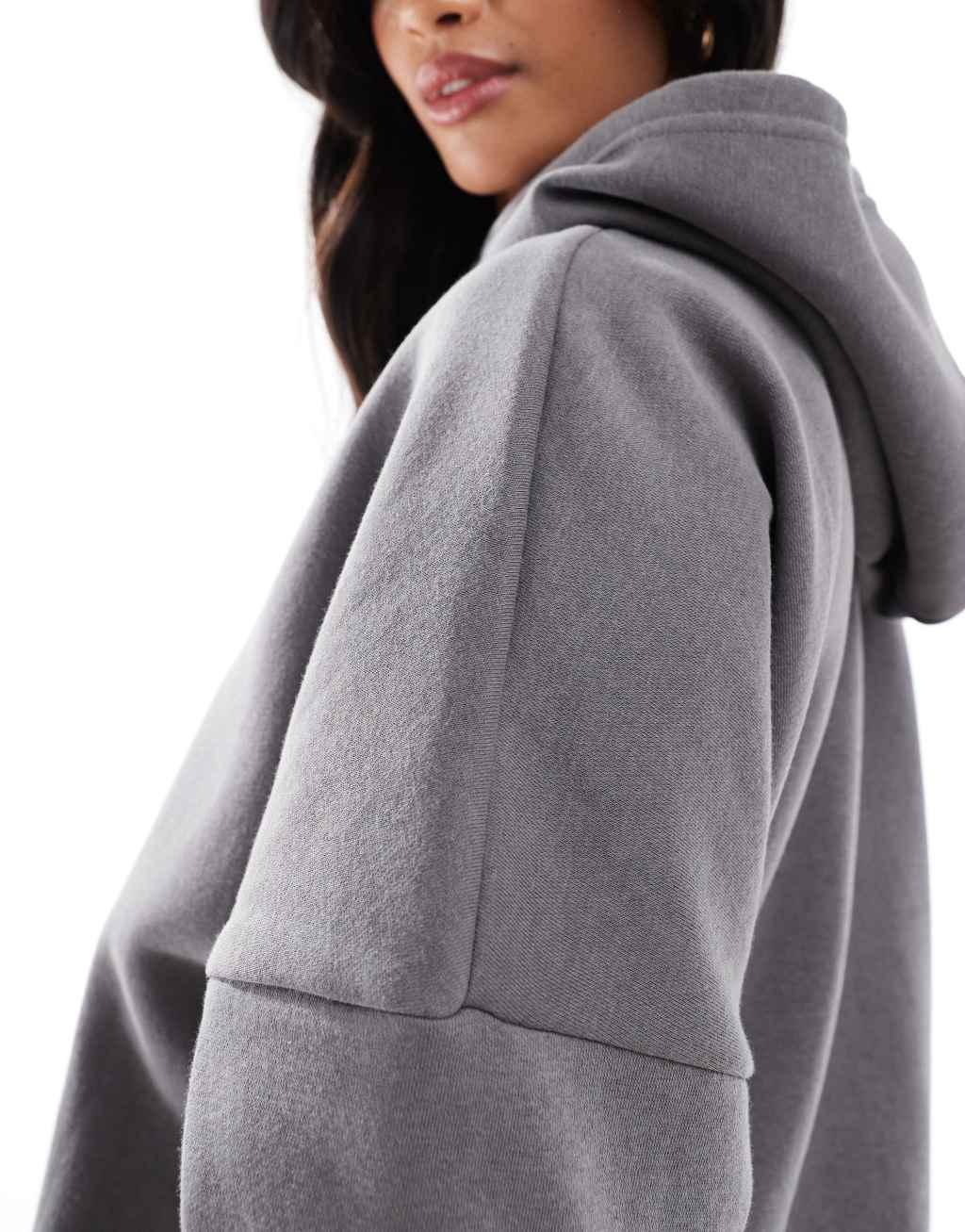 Noisy May Petite loose fit hoodie in gray - part of a set Product Image