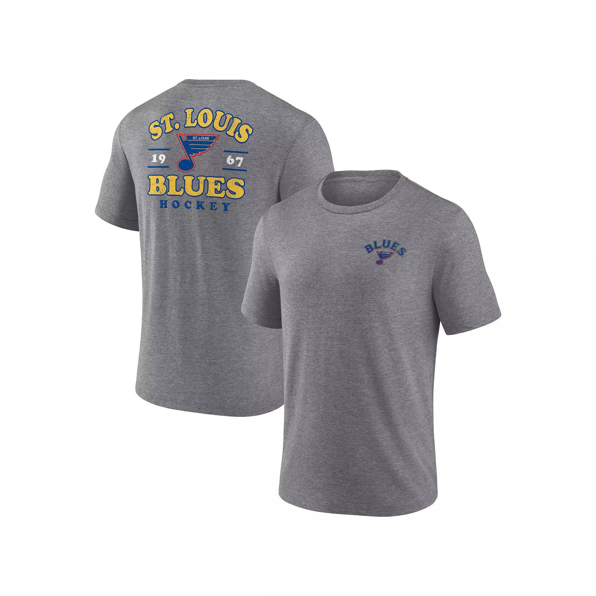 Mens Fanatics Heather Gray St. Louis Blues Winger Tri-Blend T-Shirt Product Image